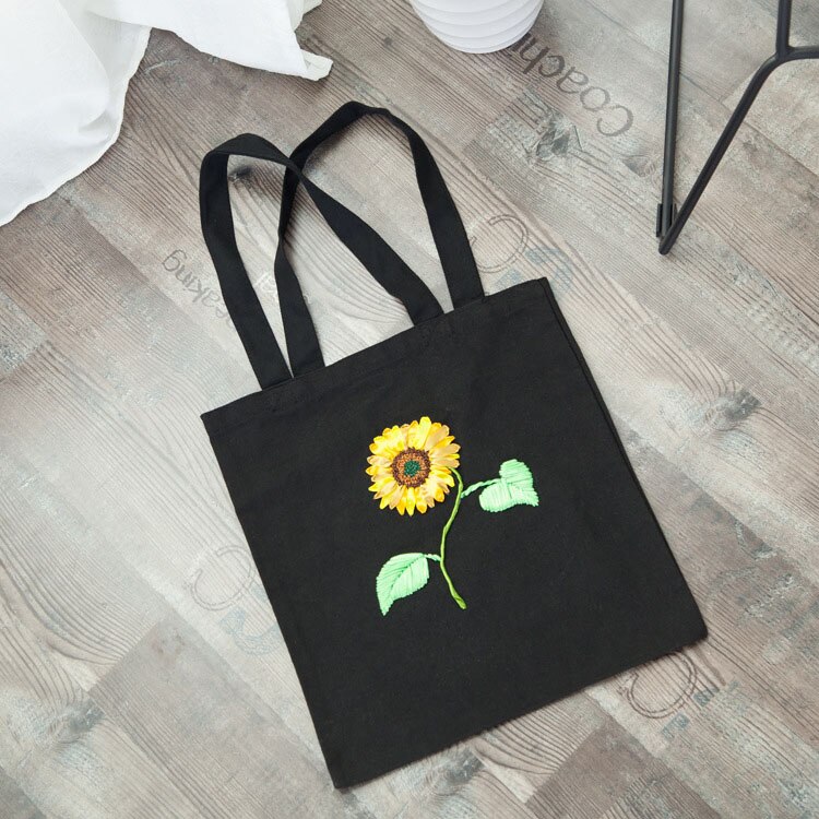 Fiore del nastro Del Ricamo Sacchetti di kit, Borsa Della Tela di canapa Ricamo A Punto Croce impostato per Principianti, Fatto A Mano Mestiere di Cucito Incompiuta: B