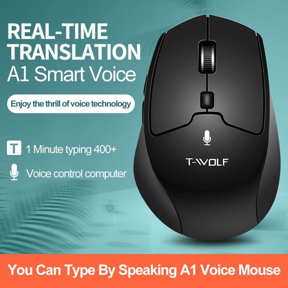AI Smart Voice Mouse Ranslation Mouse Rechargeable Desktop Laptop Business Office Wireless Voice-controlled Talking Typing Mouse
