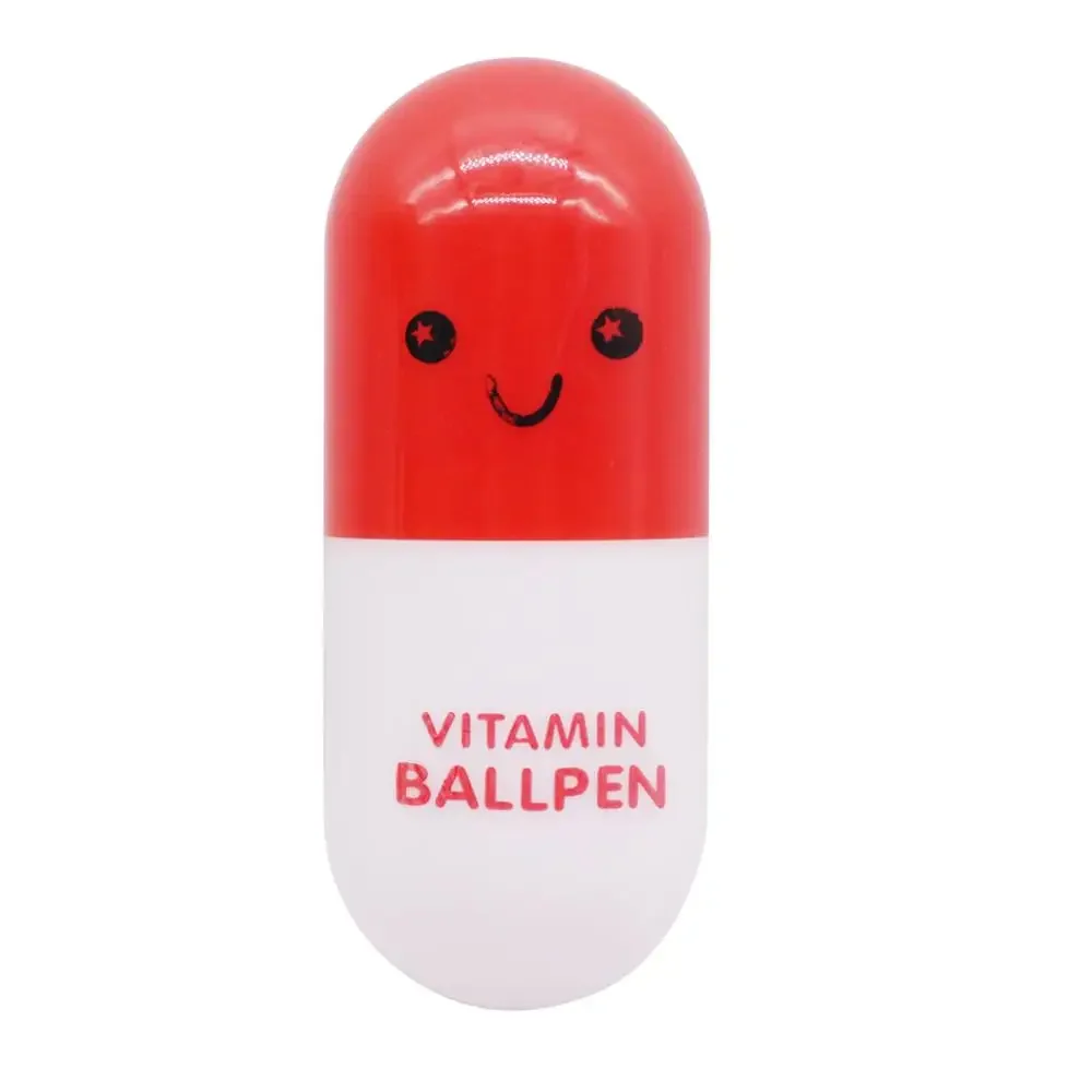 Bolígrafo colorido de dibujos animados para niños y niñas, , material escolar, cápsula, punta de 0,7 MM: Rojo