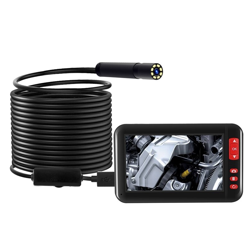 Industriële Endoscoop Met Scherm 4.3 Inch 1080P 8 Mm Lens Screen Detectie Endoscoop Camera Waterdicht Pijp Spiegel Met 5 M Kabel