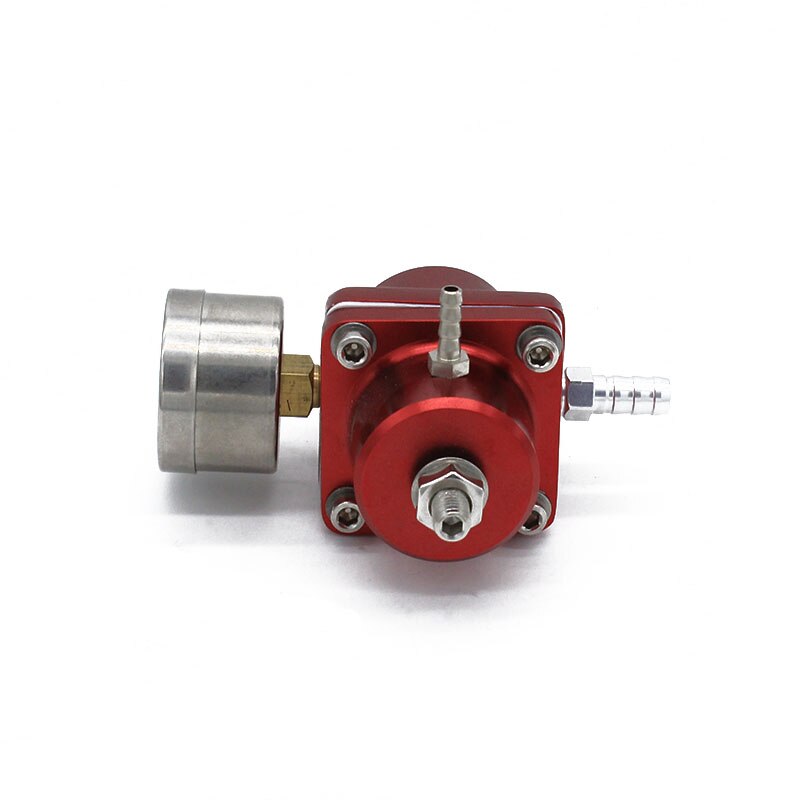 Adjustable universal 0-140 PSI fuel pressure regulator kit with pressure gauge