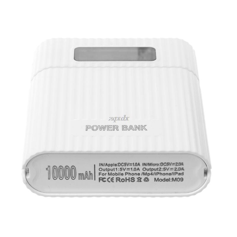 anti-inversione FAI DA TE Banca di Potere Scatola di 4x18650 Batteria Schermo LCD doppio USB del Caricatore per il iphone Smartphone tavoletta whosale & Dropship