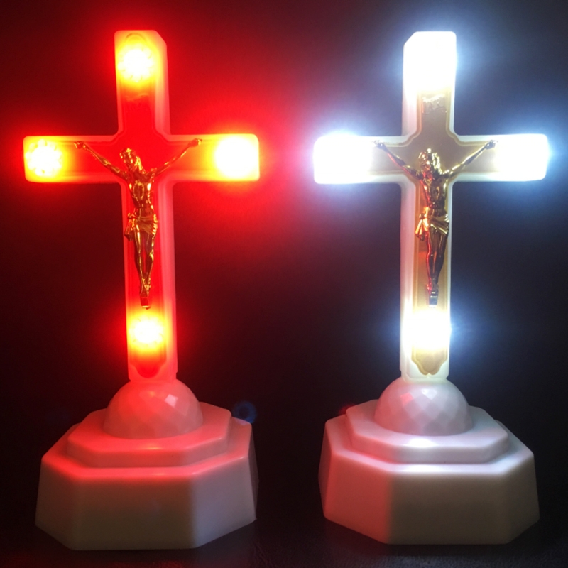 Lumière LED croix du Christ jésus Lcon, ornements de prière d&#39;église, Souvenirs d&#39;église, directe