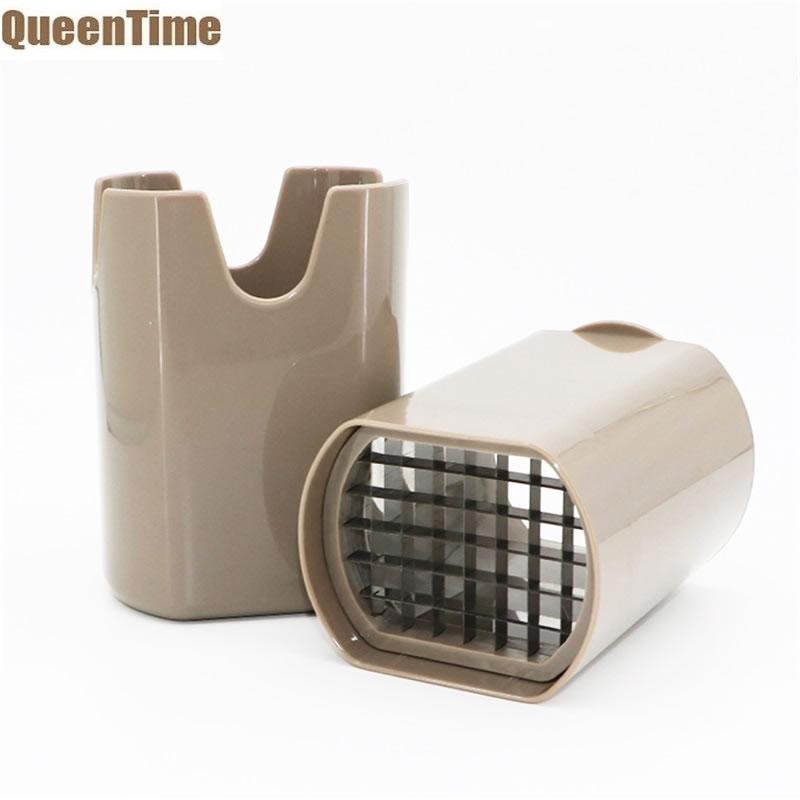 QueenTime Grid Blade French Fries Slicer Potato Carrot Cube Cutter Manual Garlic Presses Fruit Vegetable Tools Kitchen Gadgets