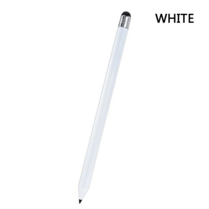 Runde Kopf Dünne Spitze Doppel Zweck berühren Kuli Stift berühren Kuli 16,5 cm für Kapazitive Bildschirm widerständig Bildschirm für IPad für IPhone: Weiß
