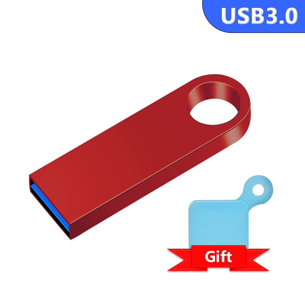 High Speed Pendrive 128GB 64GB 32GB 16GB 8GB Metal USB 3.0 Flash Drive Waterproof Memory Stick 8 16 32 64 128 GB USB Flash 64GB: YELLOW / 32 GB