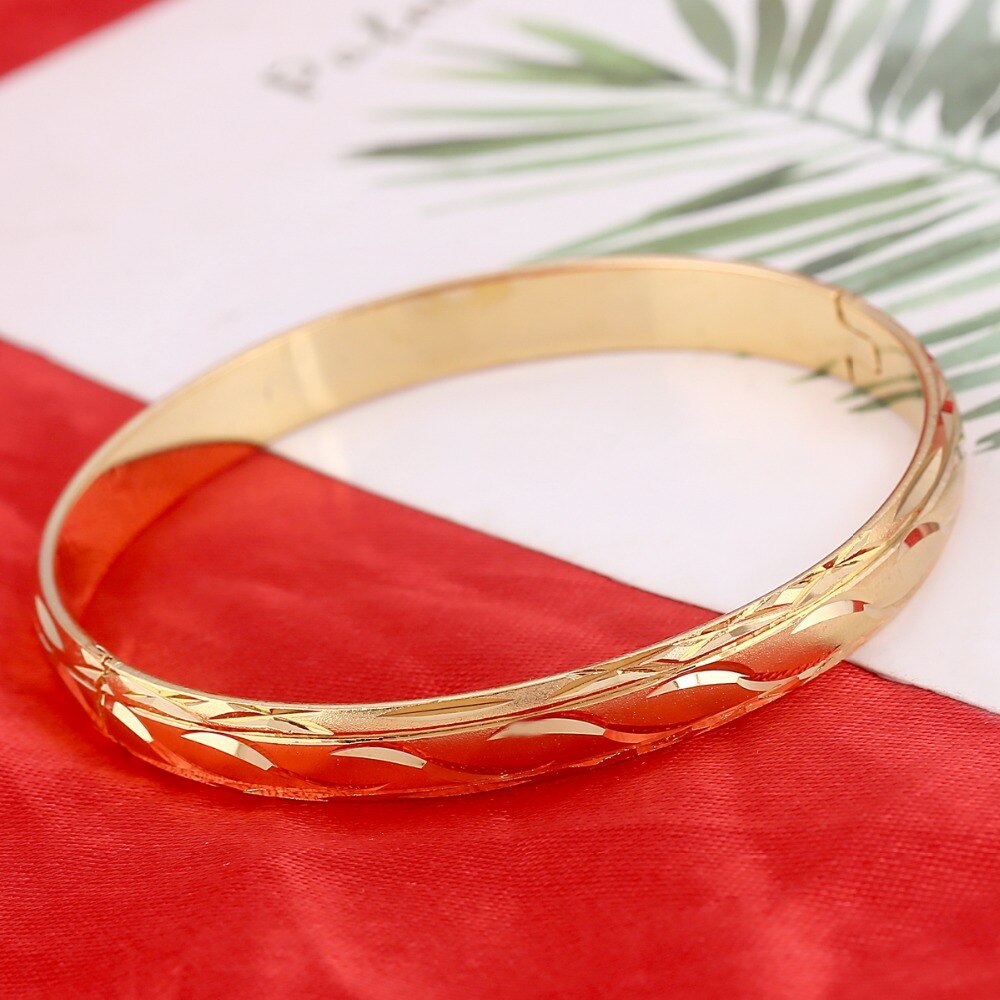 Ampla de Ouro Pulseiras Para As Mulheres Pulseiras Pulseiras de Ouro Jóias Presente Para As Mulheres Uma Peça