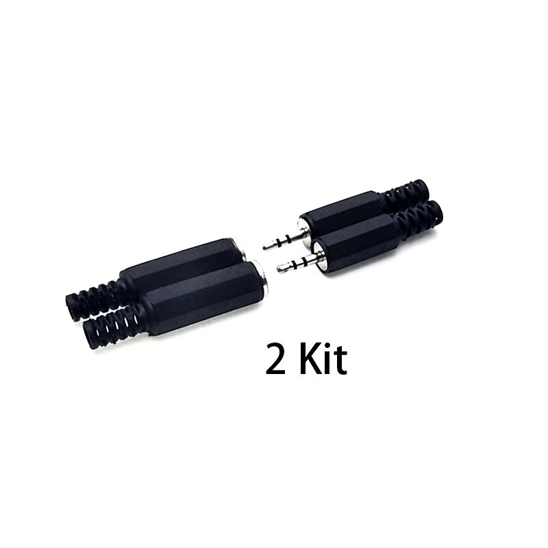 10 sæt 3.5mm han hovedtelefon lydstik hovedtelefon reparation hun jack stik enkelt dobbeltkanal/stereo stik hovedtelefonstik: Dobbelt -2 sæt