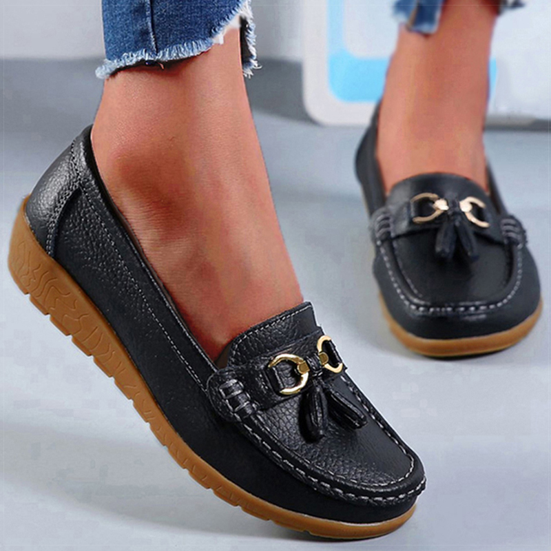 Scarpe da donna Mocassini da infermiera Scarpe Classiche Appartamenti Zapatos Mujer Scarpe basse comode da donna Calzature da donna in pelle casual bianche
