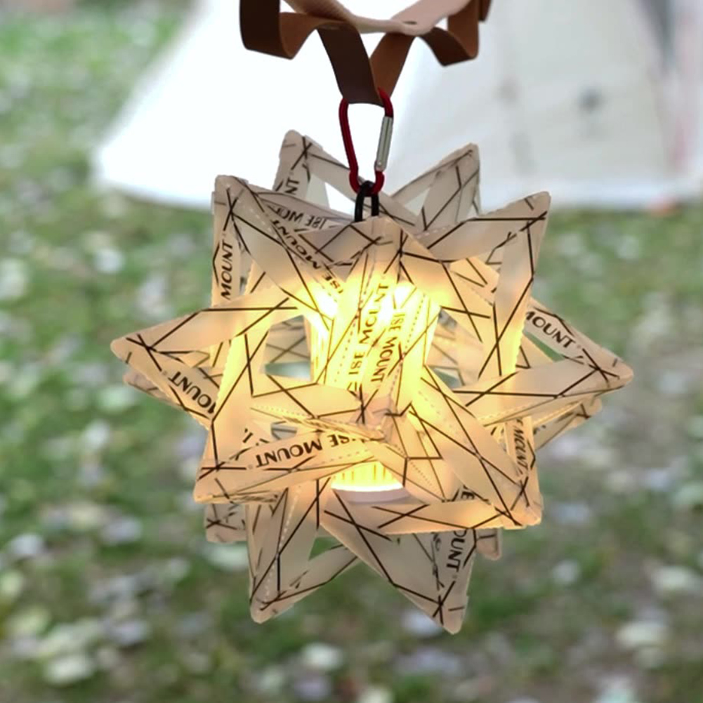 Pantalla de luz de Camping de estrella al aire libre, pantalla de atmósfera impermeable, sombra de linterna para exteriores DIY, resistente al desgaste para tienda de campaña