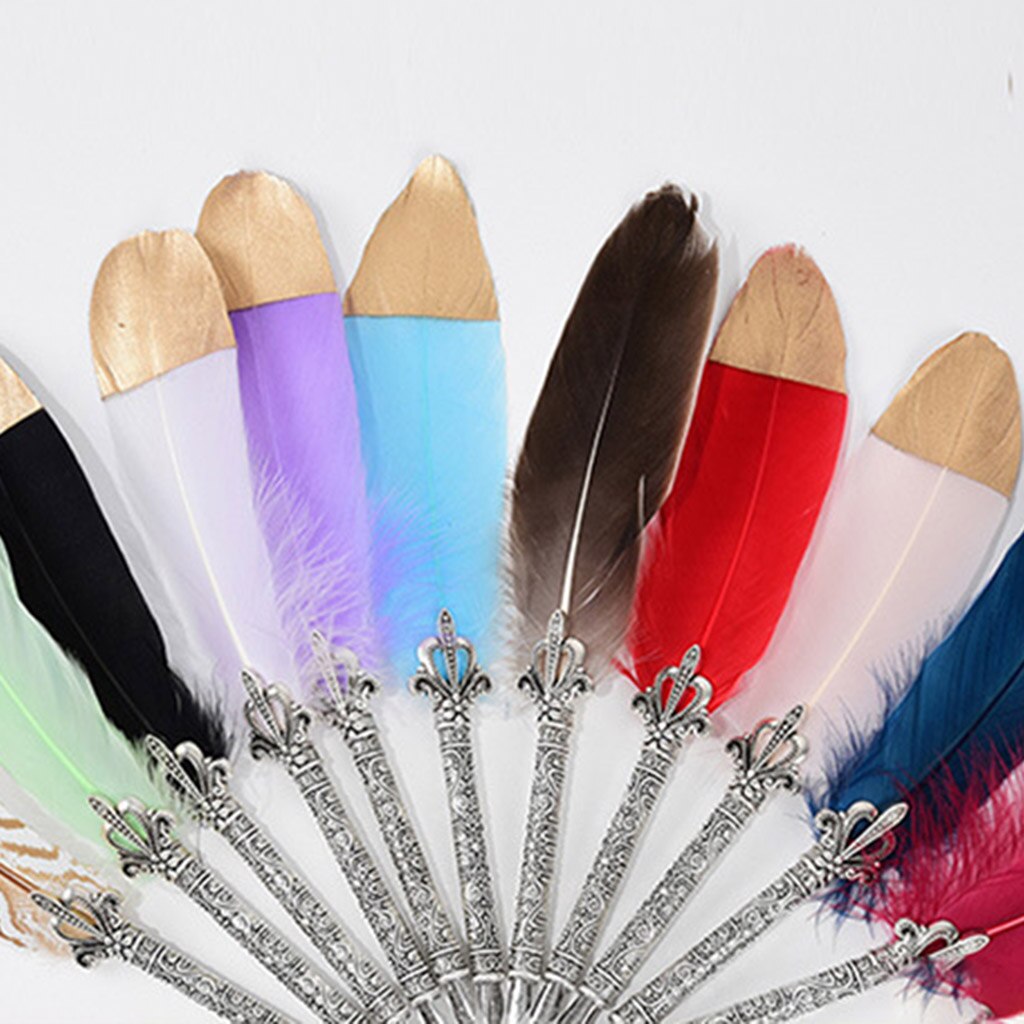 Calligraphy Feather Pen Antique Feather Pen Quill Pen Dip Pen With Envelope Knife Envelope Writing Paper Calligraphy Pen