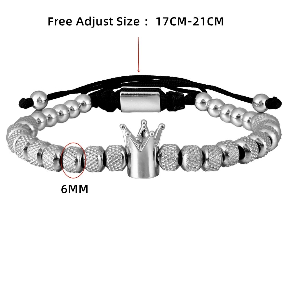 Bracelet couronne de luxe SION L pour homme, acier inoxydable, acier au titane, or, bracelet document, taille soeur, bijoux