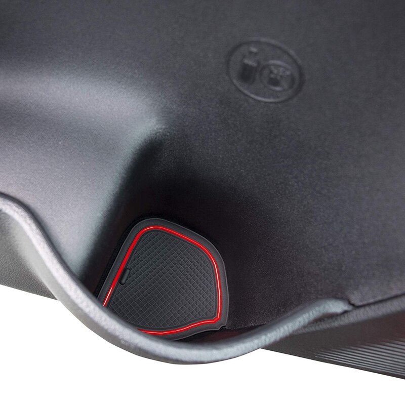 Fit kuppi, ovi, konsolivuoraustarvikkeet dodge challenger 11pc -sarjaan (tasainen musta)