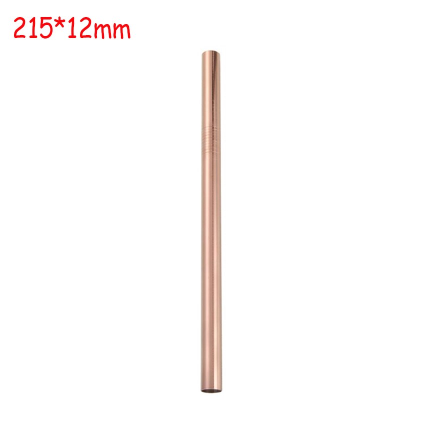 1/3Stck extra Breiten Stroh wiederverwendbar Edelstahl Trinken Stroh Metall Stroh Für Smoothies Tapioka Perlen Milch Tee saft Bar Werkzeug: Rose Gold 12mm 1Pc
