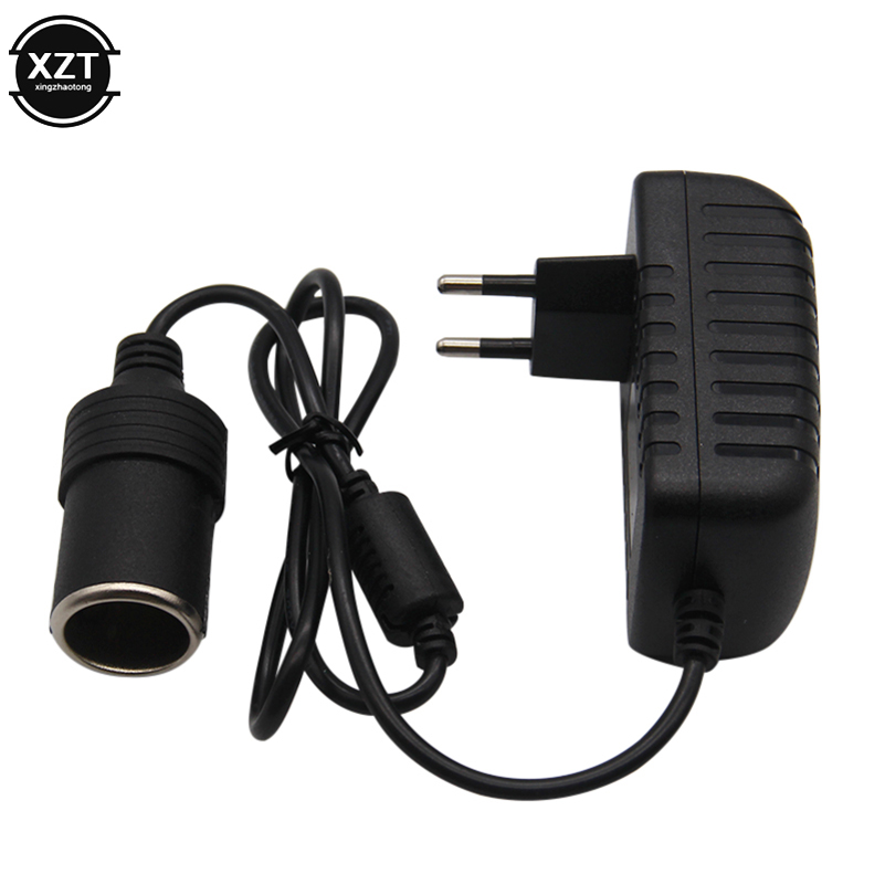 Encendedor de cigarrillos de 24W para el hogar, 220V CA a 12V CC 2A, adaptador de encendedor de cigarrillos para coche, convertidor de enchufe, probador de carga de coche: Gris
