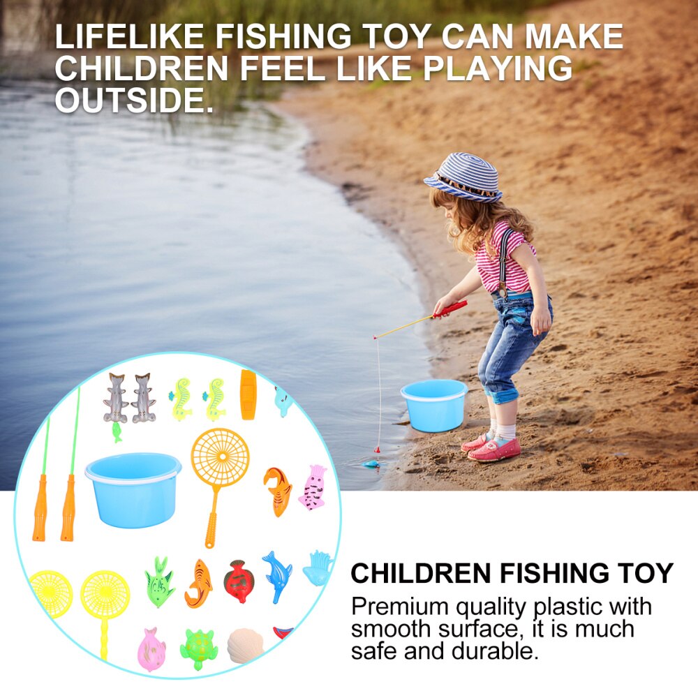 1 impostato di Pesce Giocattolo Creativo Durevole Educativi Giocattolo di Pesca di Pesce Giocattolo impostato Giocattolo per I Bambini I Bambini
