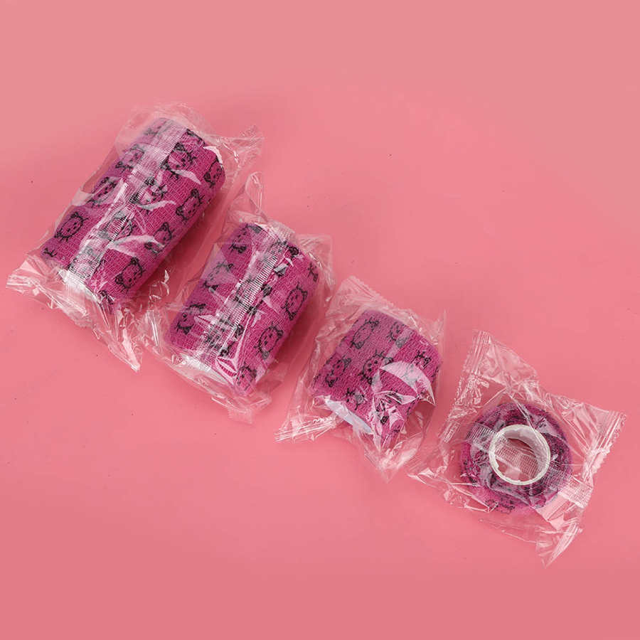 4pcs Pets Vet Bandages S-XL Cat Dog Wound Tape Self Adherent Wrap