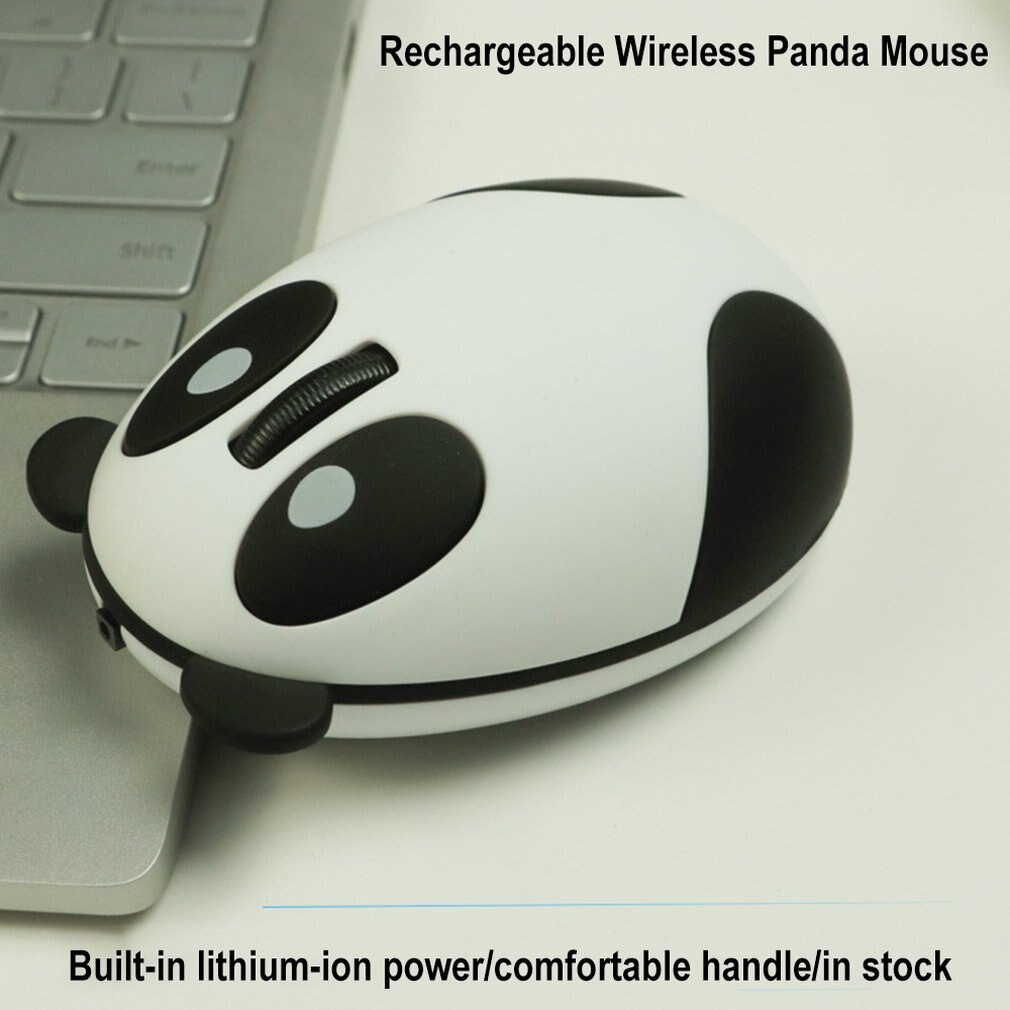 Stille Maus 2,4G Drahtlose Ladung Maus Karikatur Niedlichen Panda Optische Maus Sekretariat Heimat Computer Zubehör