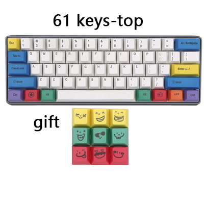 Copritasti Tastiera meccanica PBT Gesso di Colore Set keycap GH60 FFC660 64 tasti 87 eys 104 tasti 108 tasti Chiave Cap: 61keys top