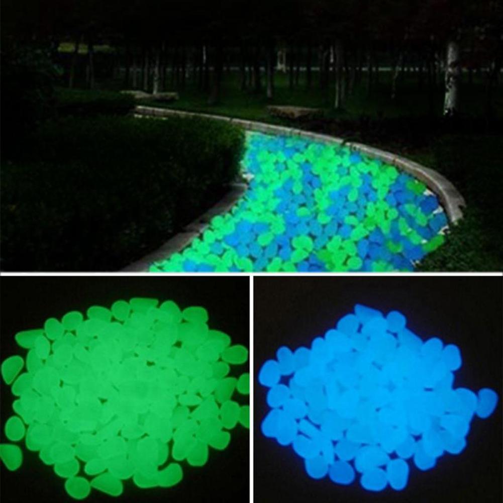 100/200 Stuks Lichtgevende Stenen Glow In The Dark Tuin Steentjes Glow Stones Rocks Voor Loopbruggen Tuinpad Gazon yard Decoraties Prop