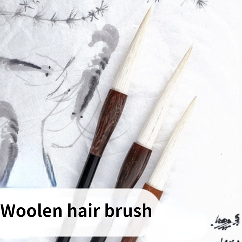 Chinese Calligraphy Brush Set Caligrafia Long Woolen Hair Cursive Script Official Script Chinese Painting Brush Tinta China
