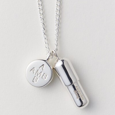 Edy 21SS S925 Ambush Gloeilamp Pin Oorbel Collection Metalen Logo Stud Oorbellen Voor Vrouwen Meisjes Partij Sieraden: J Necklace