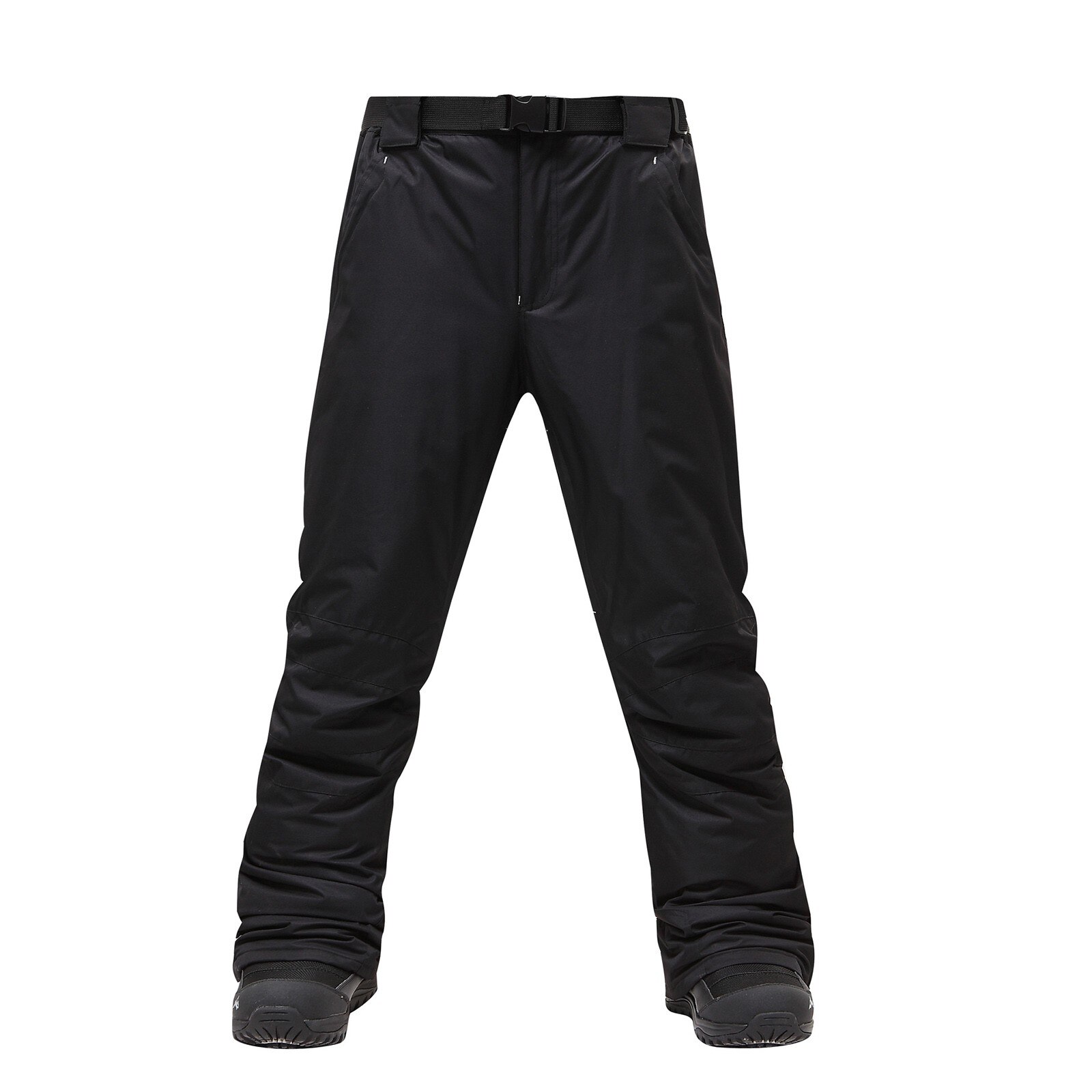Pantalon de Ski à bretelles pour homme, imperméable, et isolé, coupe-vent, pour Snowboard, alpinisme, plein air, hiver: Black / XL