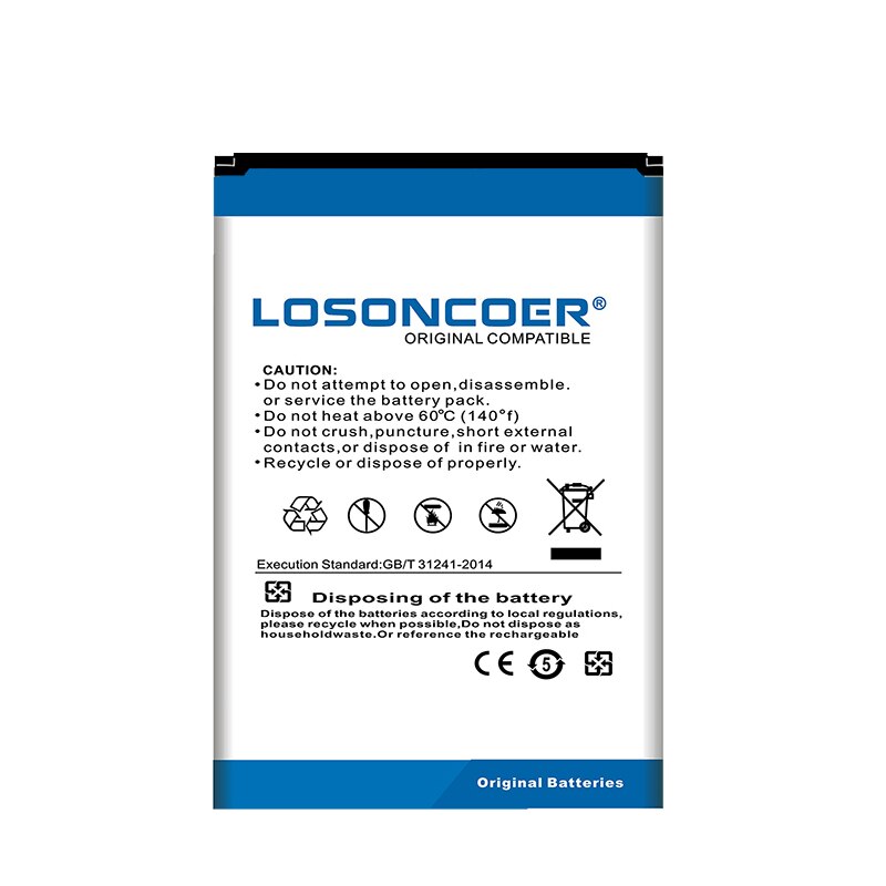 0 cyclus 100%  losoncoer 2800 mah batterij voor inoi 3 / 3 lite inoi 3 lite 100%  smartphone oplaadbare batterij