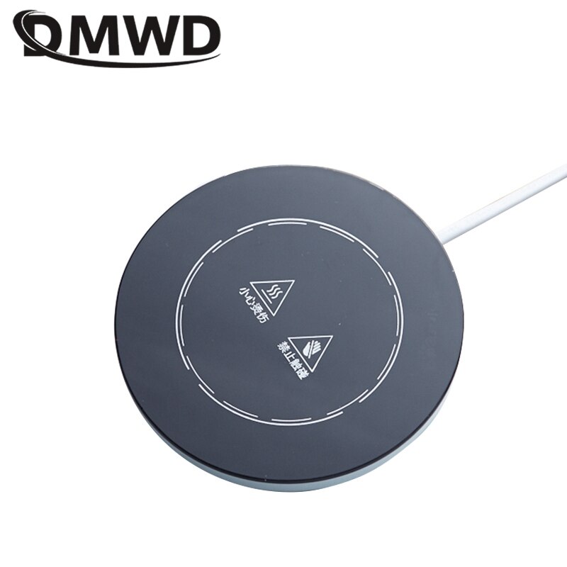 DMWD Portable Electric Plate Baby Milk Warmer Tea Coffee Water Heater Heating Cup Pad Thermostat Coaster For Office 220V