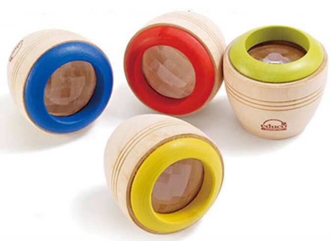Export to Germany Wooden Magical Kaleidoscope Bee Eye Effect Polygon Mirror to Observe the Traditional Nostalgic Toys