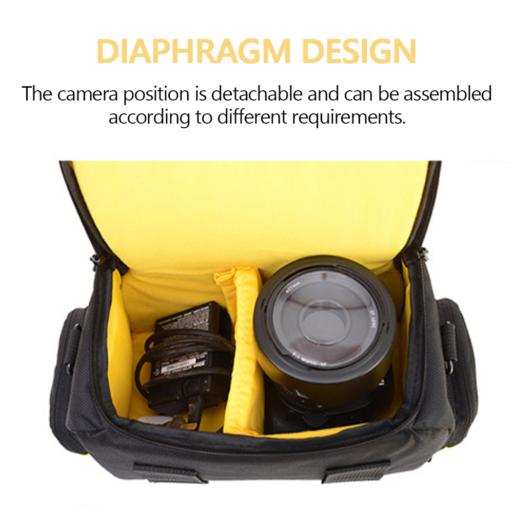 Waterproof Digital DSLR Camera Bag Nylon Shoulder Case Video Camera Bag Outdoor Camera Handbags Photography Photo Bag