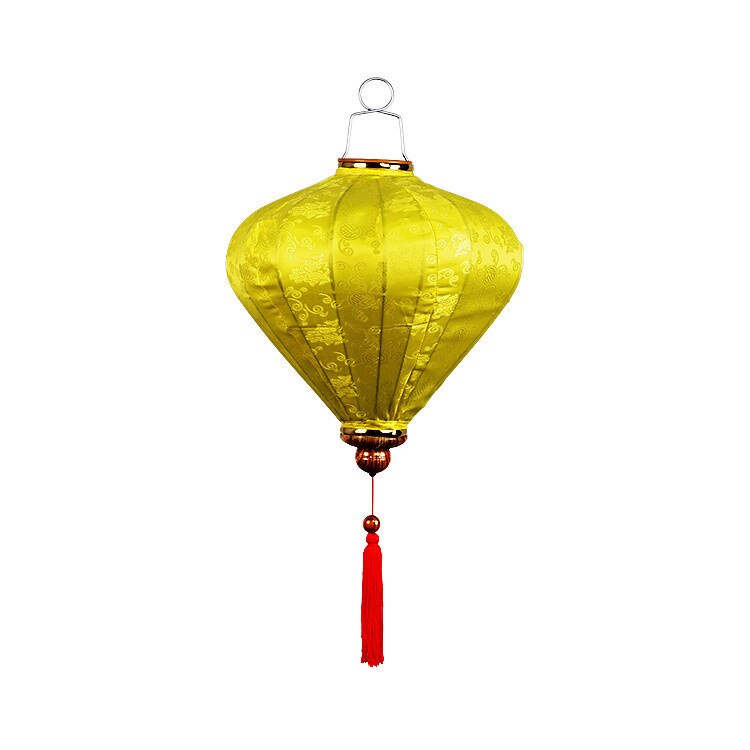 Lanterne chinoise rétro imperméable en diamant pour nouvel an, lanterne d&#39;extérieur pour balcon, Vietnam: Yellow