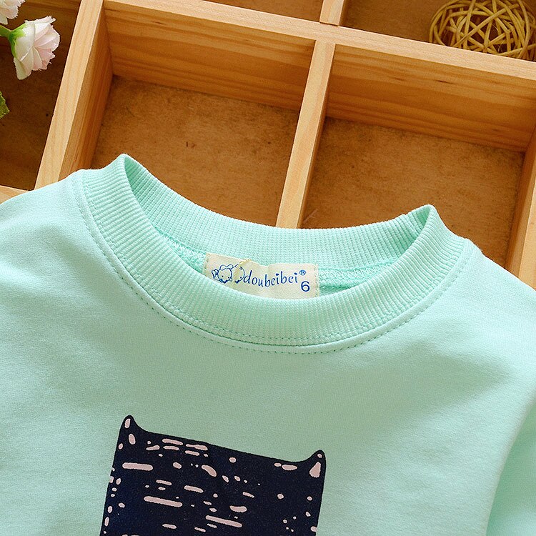 Baby Top Voorjaar Baby Katoen Cartoon Meisje Patroon Lange Mouw T-shirt