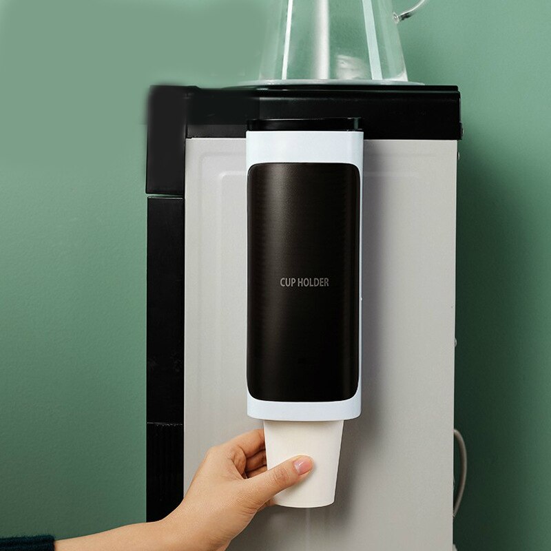 Distributeur de gobelets en papier, support de stockage automatique mural, support de gobelets en plastique jetable, anti-poussière