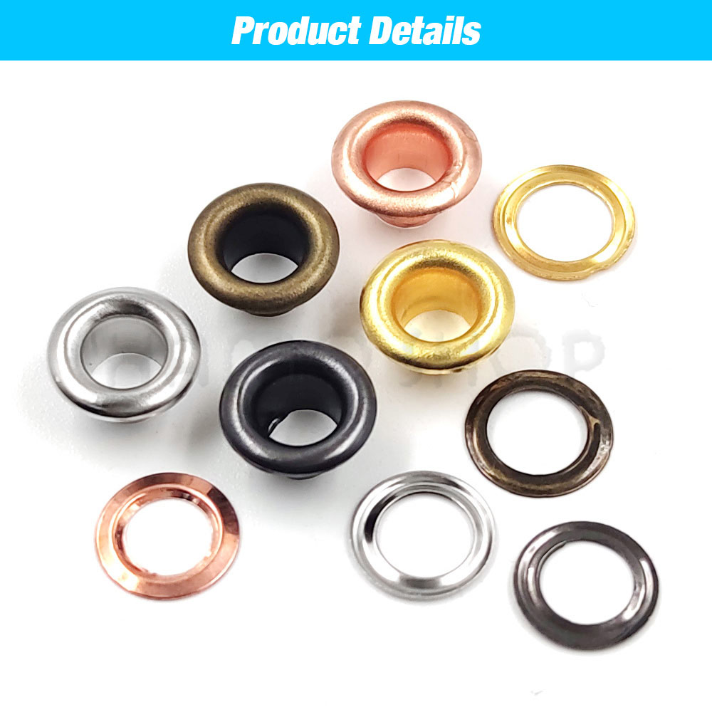 5mm Multi-Color Metal Eyelets Grommets Kit with Installation Tools Punch Pliers Kit For Leathercraft Shoes Belts Bags Clothes