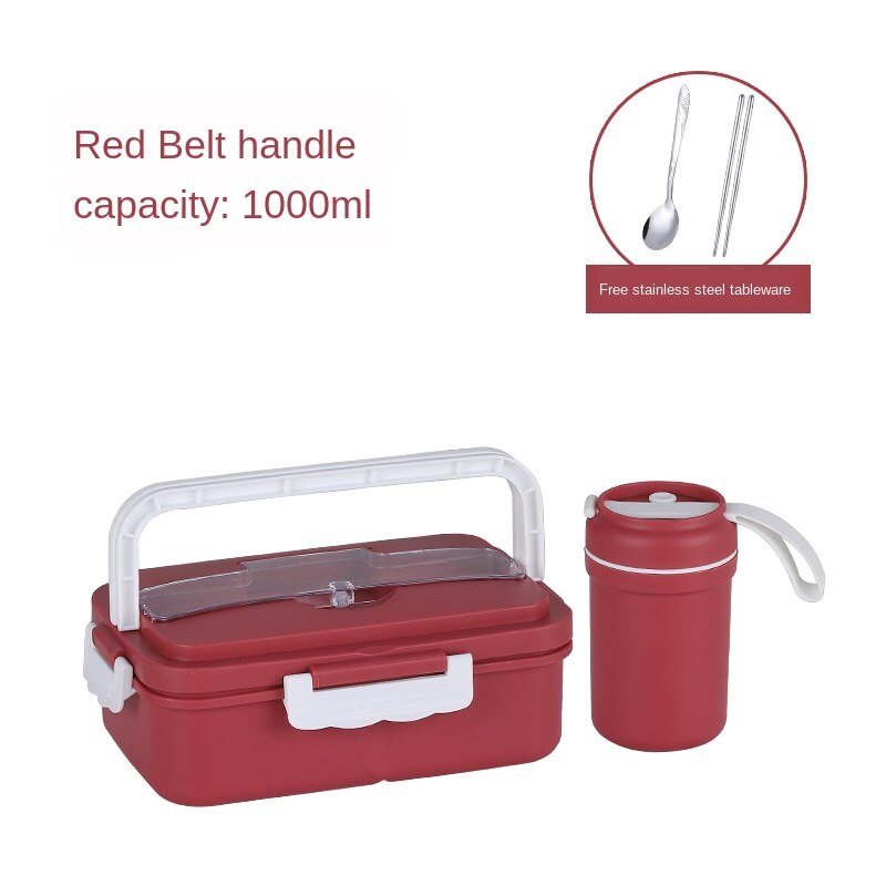 Gezonde lunchbox van tarwestro, bentoboxen, magnetronservies, voedselcontainer, keukenvoedseldoos: 04