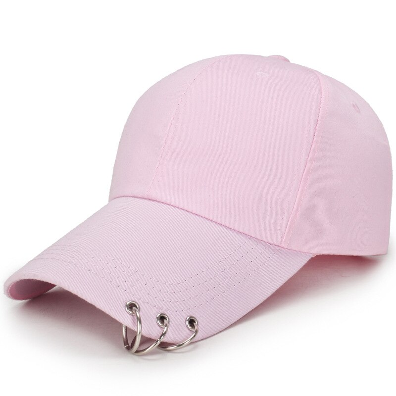 1 pièces chapeau de Baseball réglable de avec anneau Sports de plein air casquette de soleil pour les femmes hommes chapeaux de: pink