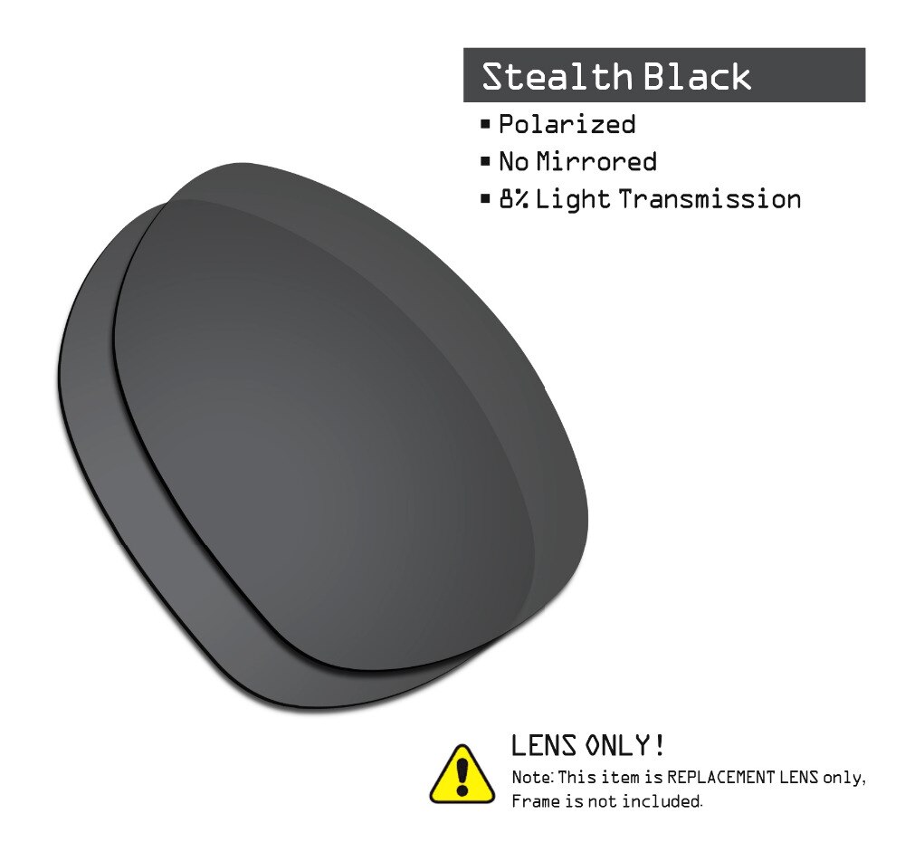 SmartVLT 2 Pairs Gepolariseerde Zonnebril Vervanging Lenzen voor Oakley Crosshair Stealth Zwart en Fire Red
