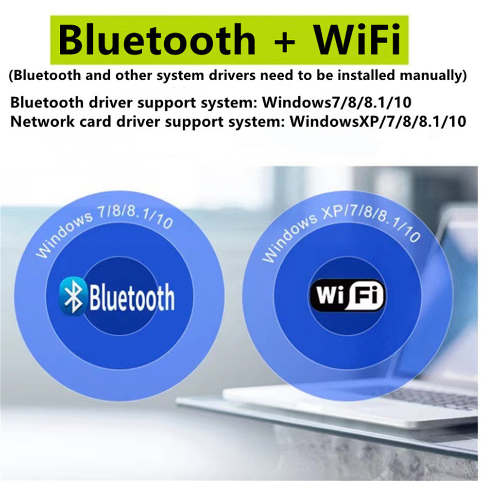 Adapter USB WiFi Bluetooth 600Mbps Dongle Dual Band 2.4G 5GHz Wi-Fi 5 Sieć Bezprzewodowy Odbiornik Wlan Bez Sterowników dla PC/Laptopa