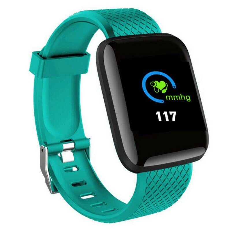 Super pulsmåler  ip67 vandtæt smart armbånd 1.3 tommer skærm smart ur blodtryksmåling: Grøn
