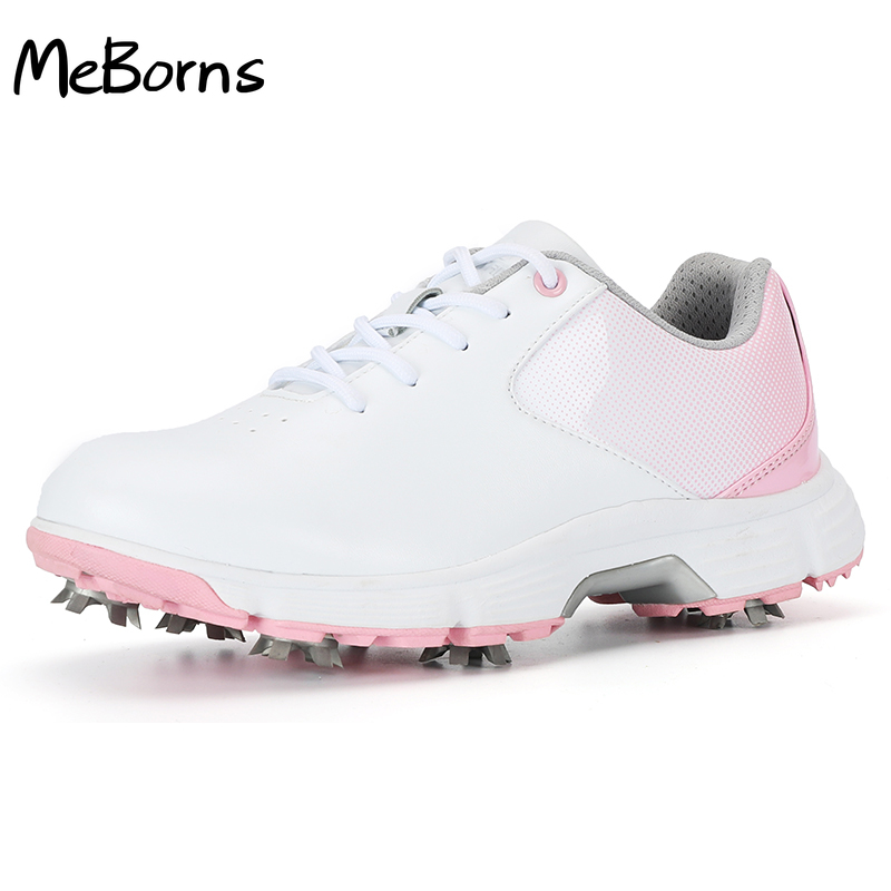 Waterproof Golf Shoes Women Outdoor Spikes Golf Sneakers Ladies Big Size 35-41 Sport Golfing Shoes Women Athletic Sneakes