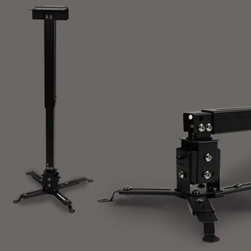 Black Universal Projector Stand Telescopic Adjustable Ceiling Ceiling Wall Mount