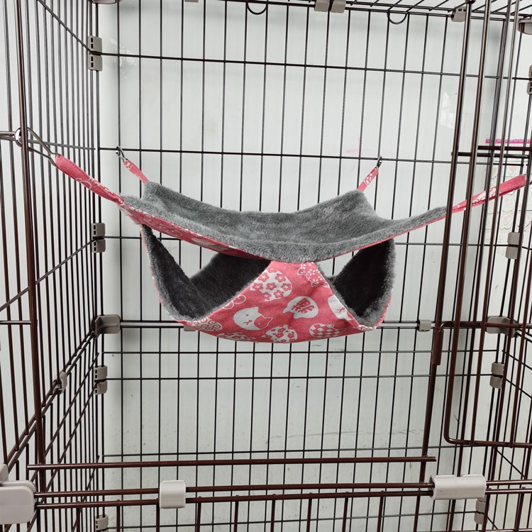 Petaurus Breviceps Warm Double Layered Hammock Three Layer Pet Hanging Squirrel Sleeping Bag Pet Supplies Hamster Hammock