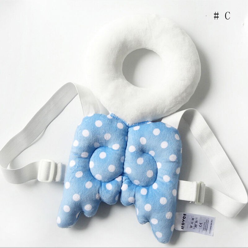 Sød baby spædbarn toddler hoved rygbeskytter sikkerhedspude sele hovedbeklædning nyeste søde bi: C blå