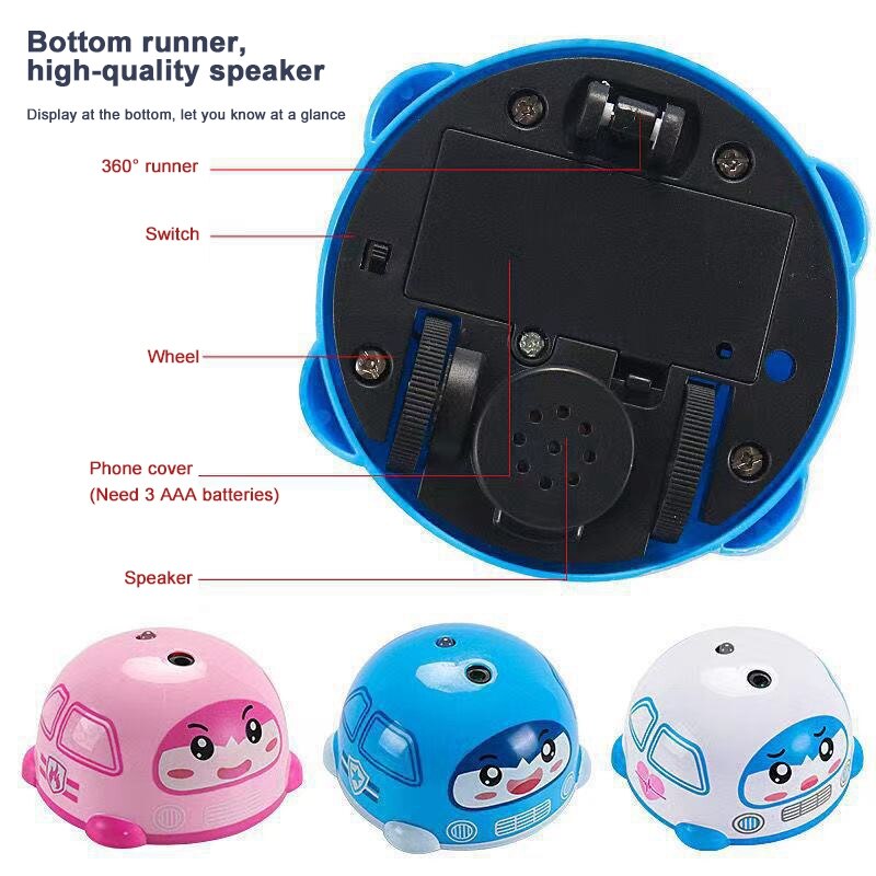 Smart Sensor Cartoon Auto Gebaar Inductie Drukken Auto Obstakel Vermijden Knipperlicht Kids Katrol Auto Speelgoed