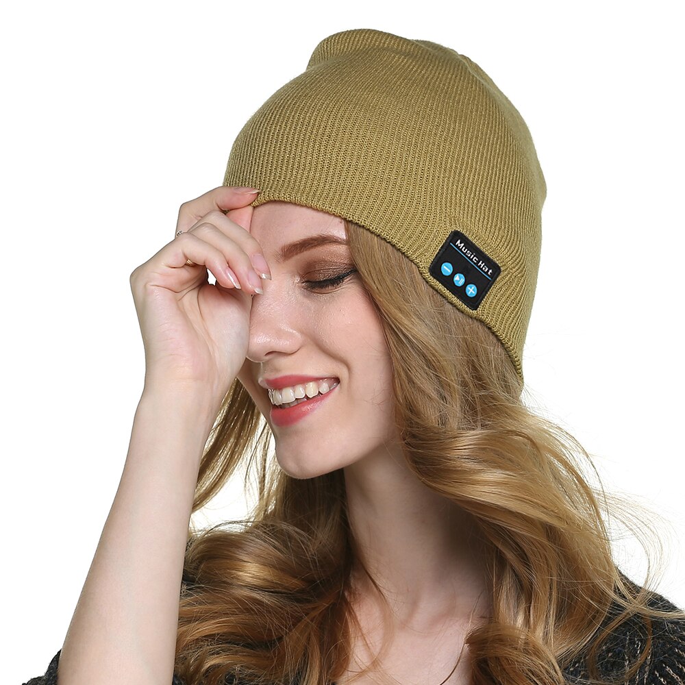 Bluetooth Beanie Hat Women Men Wireless Music Hat Winter Hat for Outdoor Sports Hiking Camping Running
