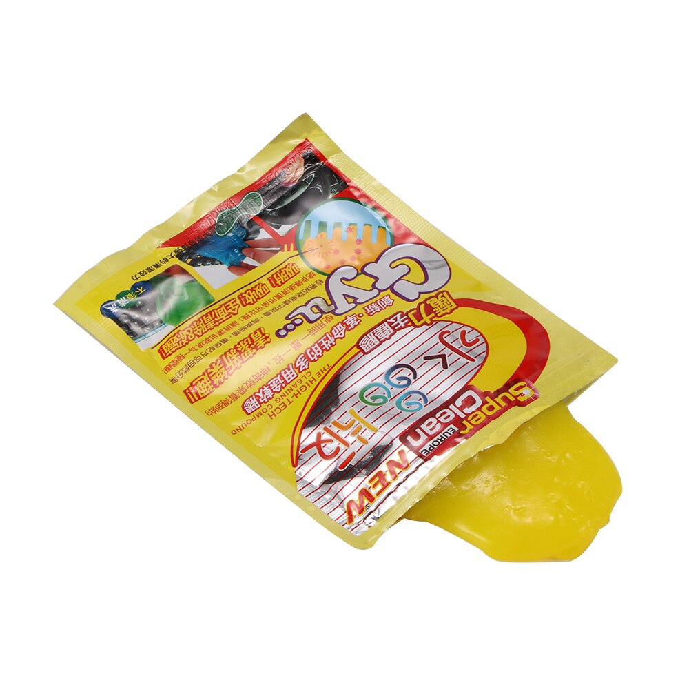 Nettoyant anti-poussière pour clavier | Multifonction, doux, sûr pour voiture, nettoyant colle, gomme, Gel nettoyant pour intérieur automobile, nettoyant pour poussière de clavier, éponge en microfibre: Jaune