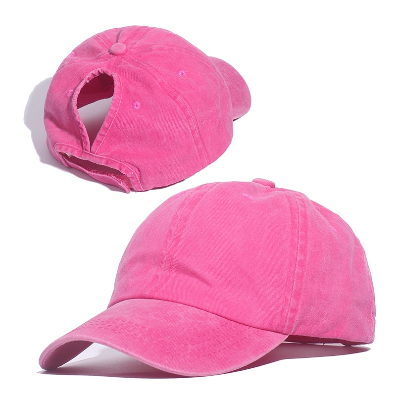 Heren dames baseball pet paardenstaart sport effen kleur effen zomer zonnehoed unisex verstelbaar outdoor hiphop gewassen petten