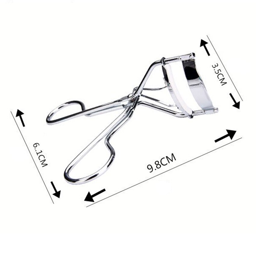 Pince à courber les cils en acier inoxydable pour femmes, 1 pièce, en PVC, tampons en silicone, outils de maquillage