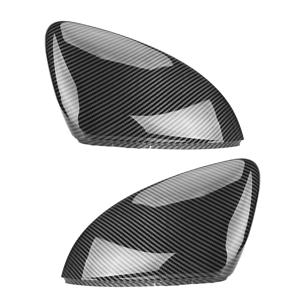2 stykker til vw golf  mk7 7.5 gti 7 7r spejldæksler hætter bakspejletaske cover carbon look lys sort mat krom cover